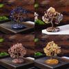 Natural Crystal Wealth Tree Home Decor With Rainbow Colors For Living Room Display