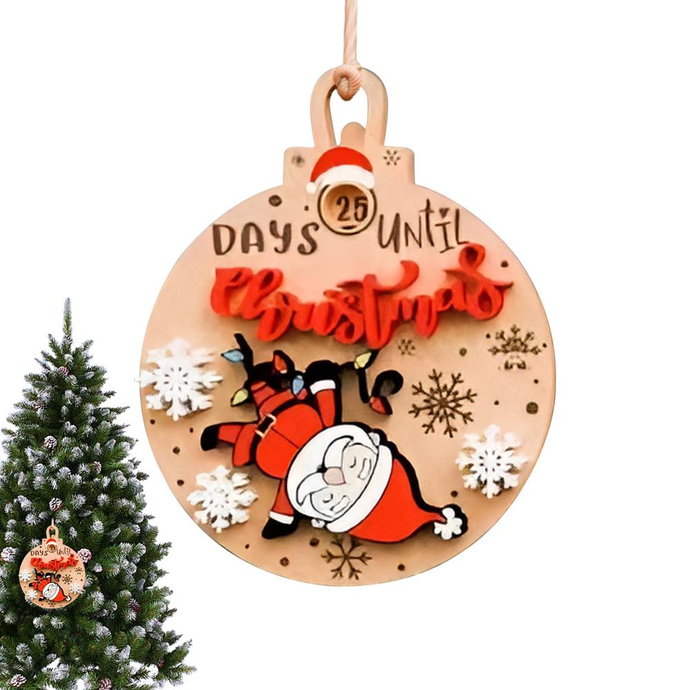 Till Christmas Countdown Onaments Smooth Rotating Decor Christmas Decorations Calendar Sign For Adults Teens Women New Year Home