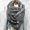 Women's Cotton Warm Button Scarf Accessories Yoga Run Step Warm Button Scarf Wide