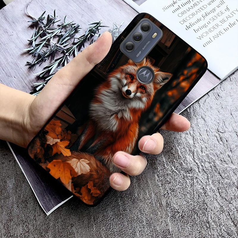 Phone Case For Moto G85 G55 G05 G14 G75 G31 G50 G10 G20 G30 G60 G13 G32 G84 G54 G53 G72 G24 Power Cute Fox