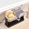 Suction Cup Kitchen Sink Storage Rack Save Space Waterproof Dishcloth Organizer Quick Dry Detachable Sponge Self-draining Tray