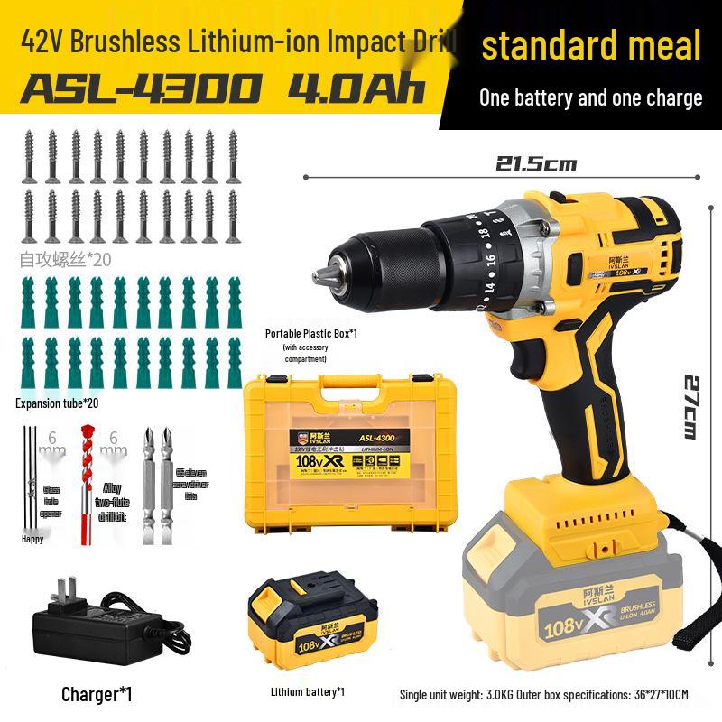 Aslan 13mm High-Power Brushless Cordless Impact Drill