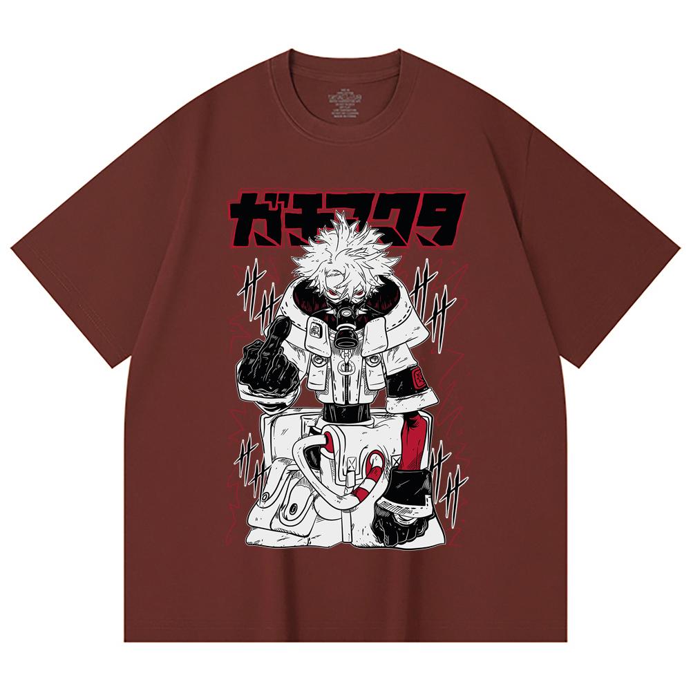 230 Gsm 100% Cotton Gachiakuta V5 Rudo White Print Unisex Heavy Cotton T Shirt