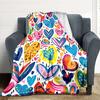 1pc Colorful Hearts Blanket Warm, Cozy, And Soft, Suitable for Sofas, Beds, Cars, And Office Use.Perfect for Camping And Travel, Making It a Great Gif