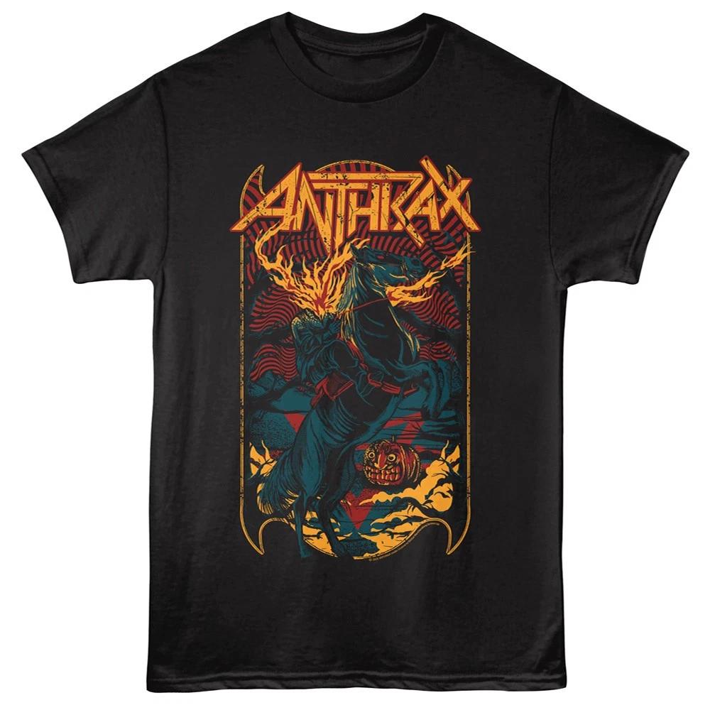 Anthrax Flames Headless Horseman Men s T Shirt Rock Band Merch XL