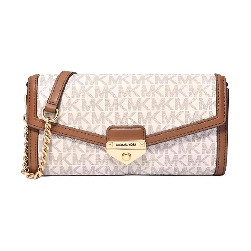MICHAEL KORS Soho Classic Presbyopic Square Flap PVC Shoulder Bag Women s Vanilla White белый
