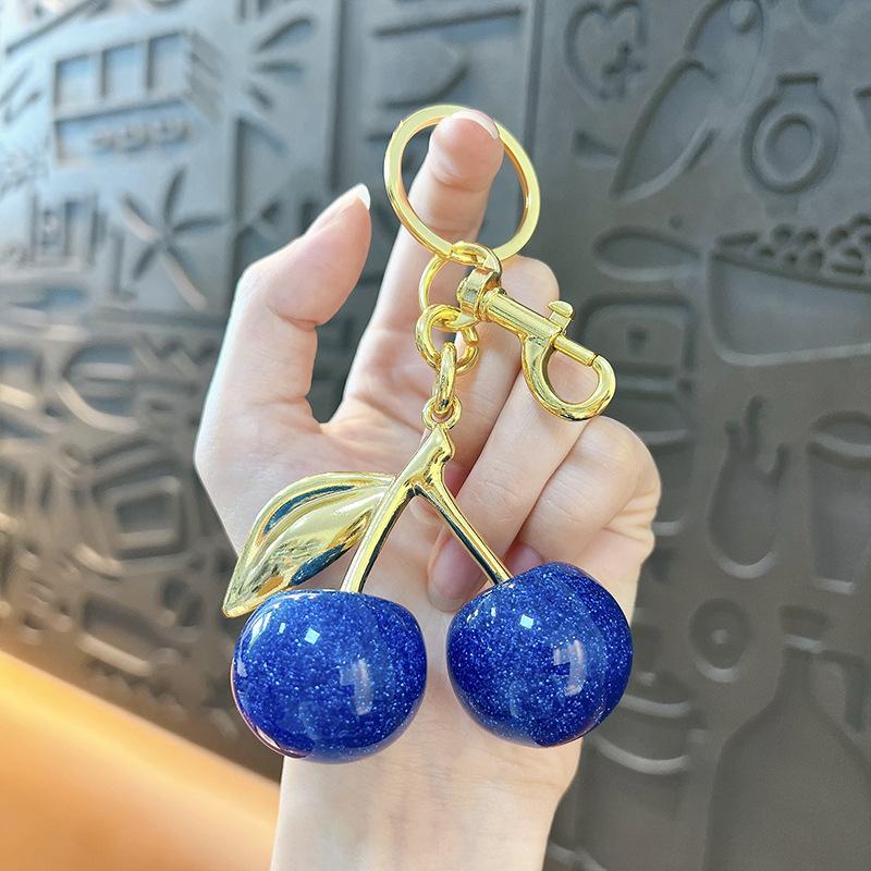 Creative Glitter Cherry Keychain — Trendy Bag Charm