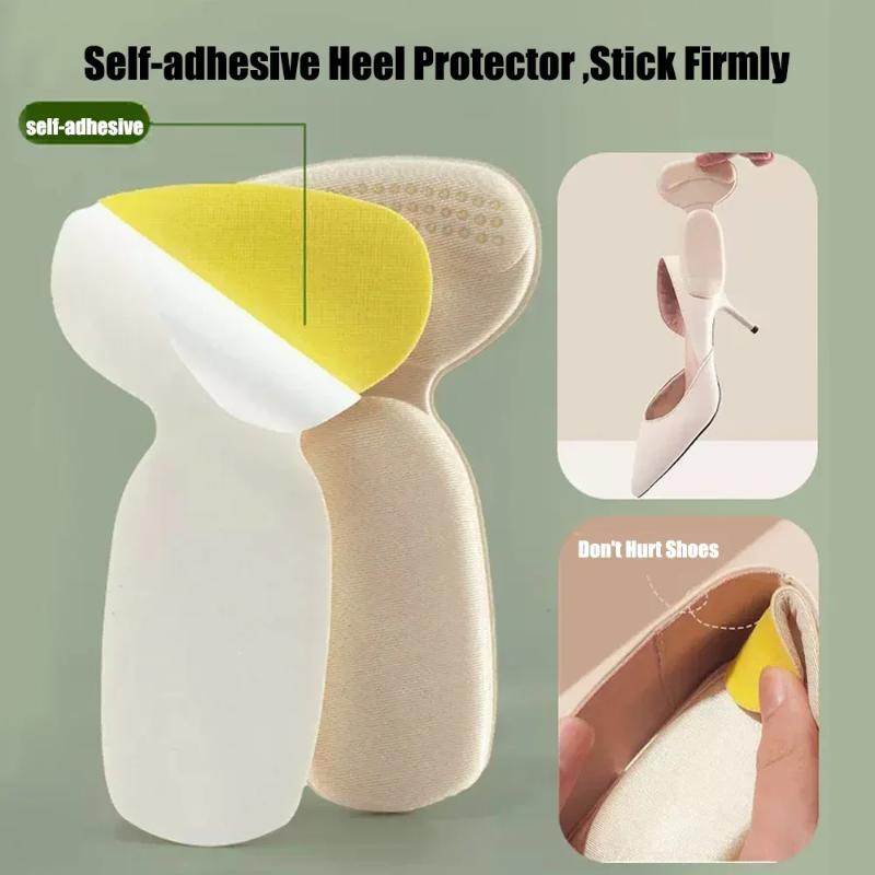 T Shape Foam Heel Pads Reduce Shoe Size Insert for Too Big High Heels Cushioning Protectors for Pain Relief and Comfort All Day