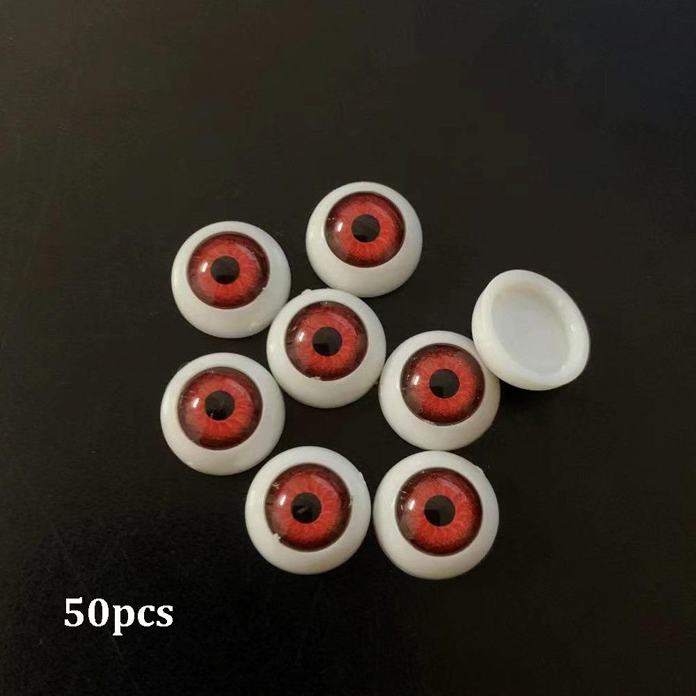 

50pcs Plastic Doll Round Eyes 12mm Simulation Ceramic Eye Accessories New Funny Doll Safety Eyes