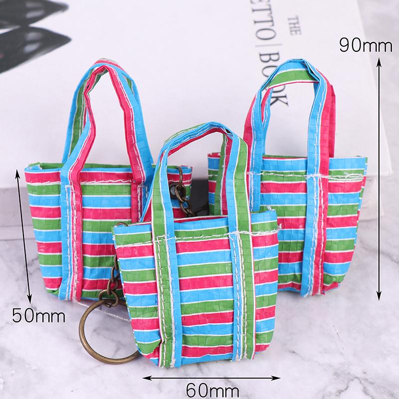 Fashion 1/6 1/12 Dollhouse Miniature Leather Suitcase Mini Bag Backpack Doll Luggage Box Handbag Shoulder Bag Leather Bag Purses