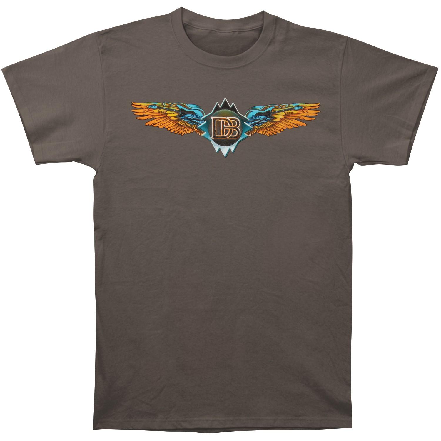 Men s Doobie Brothers Wings 2014 Tour T-shirt Small Charcoal L