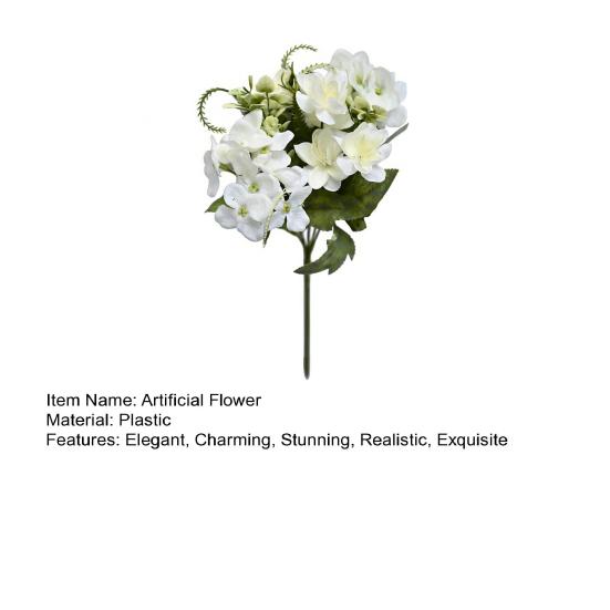 Artificial Hydrangeas Flower Real Touch Fake Hydrangeas Bouquet with Stem for Home Table Centerpiece Wedding Baby Shower Birthday Party Decoration