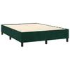 Box Spring Bed with Mattress Dark Green 140x190 cm Velvet