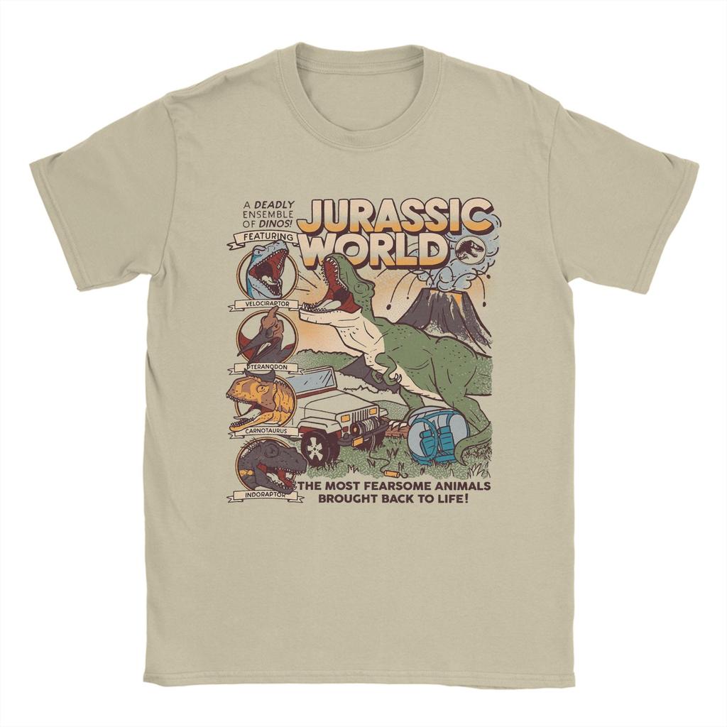 Men Women's Blue Jurassic Park Logo T Shirt  Cotton Clothing Awesome Short Sleeve Round Neck Tee Shirt Adult T-Shirt