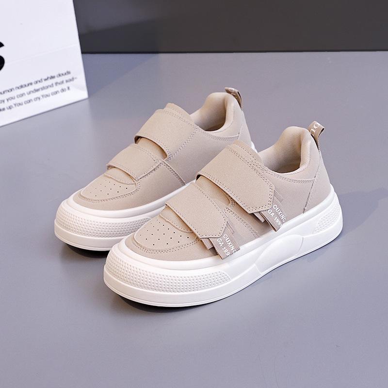 Velcro shoes cream bread shoes spring and summer new casual sneakers Q