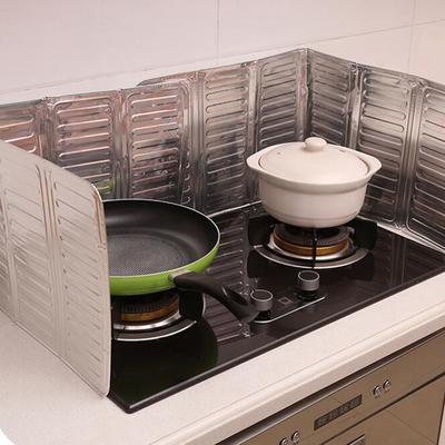Deflettore per olio da cucina Foglio di alluminio Deflettore per olio da piano cottura Articoli da cucina creativi Isolamento termico per la cottura Paraspruzzi Deflettore per olio