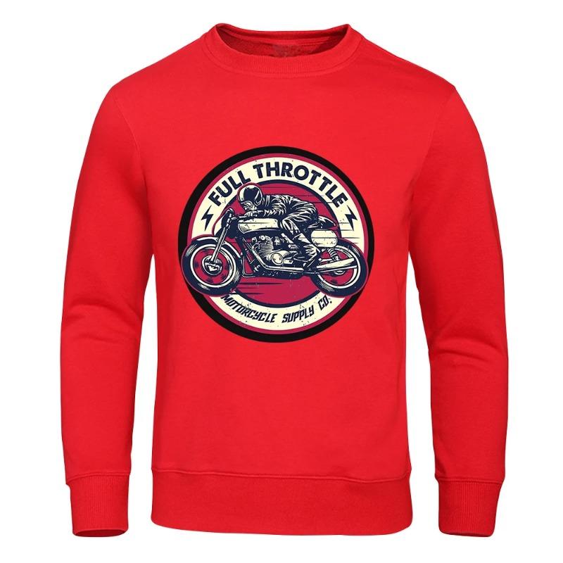 Plný plyn Motocykl Lokomotiva Kultura Pánská Módní Mikina s Kapucí Ležérní Mikiny Fleece Teplá Podzimní Ležérní Sportovní Oblečení Pulovry a Dlouhý Rukáv Pánské