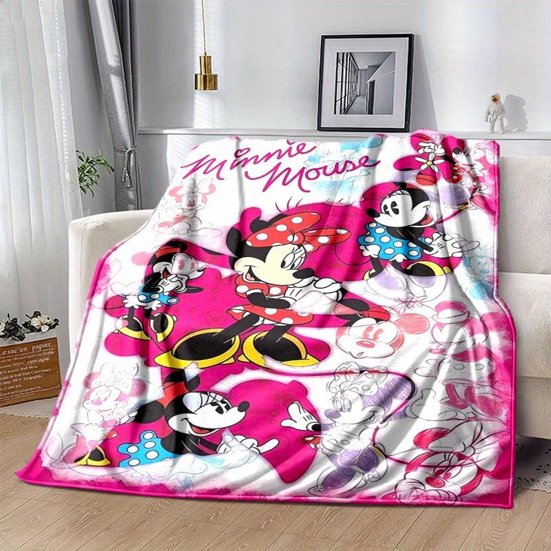 1pc, Minnie Mouse Home Decor Flannel Blanket: A Perfect Gift for Bedroom, Living Room, Travel, Camping, Car