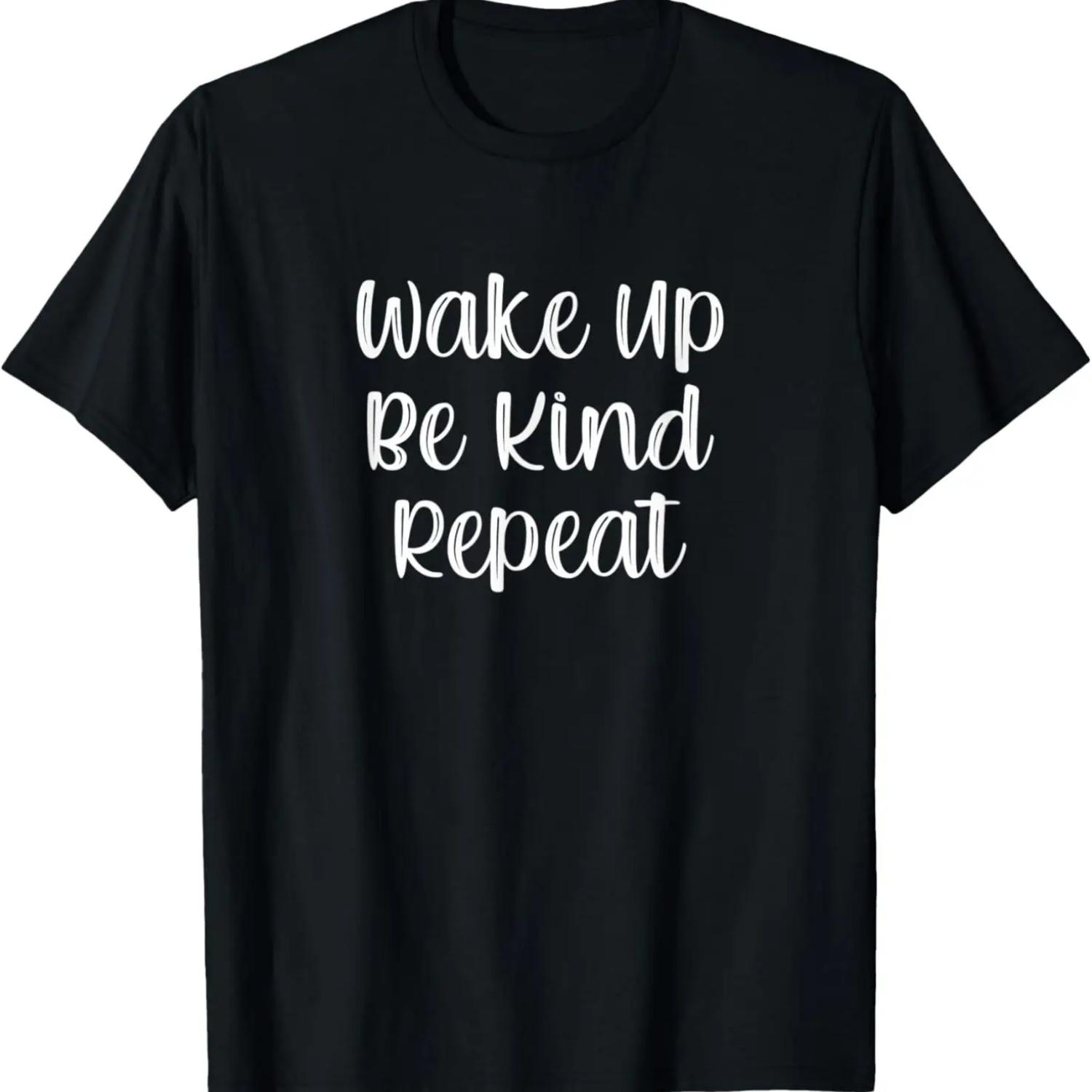 Wake Up - Be Kind - Repeat - T-Shirt S чёрный