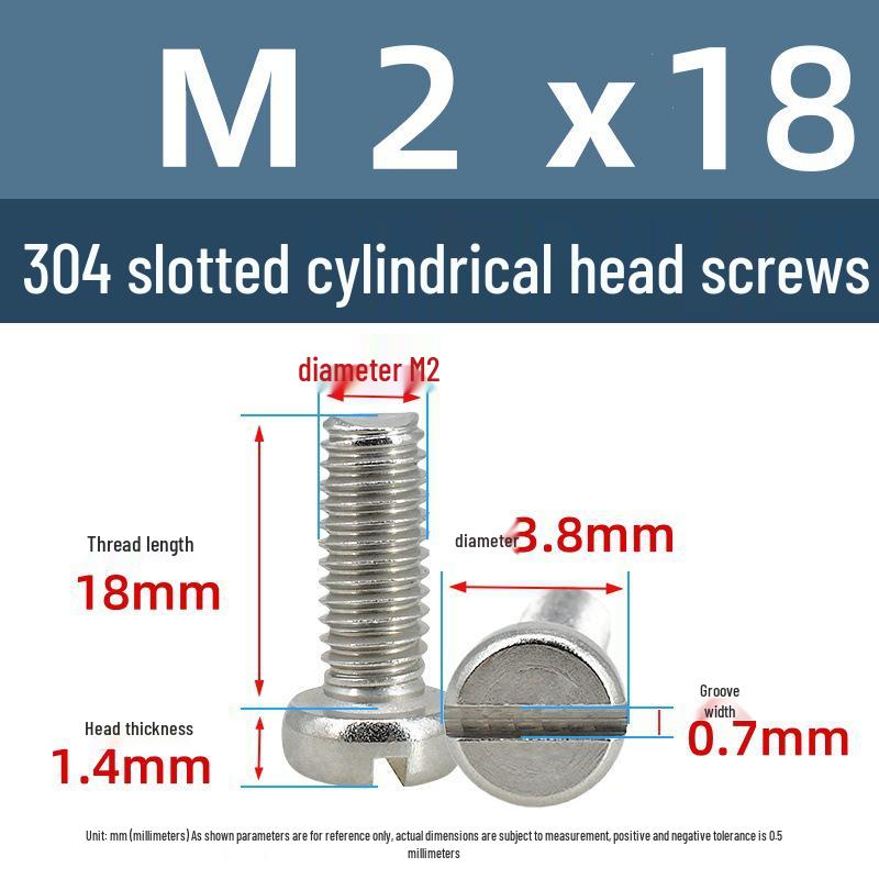 Yigu 304 Stainless Steel Slotted Pan Head Screws M1.6-M10