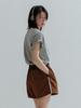 Aenhacheu Side Lace Nylon Shorts_Brown