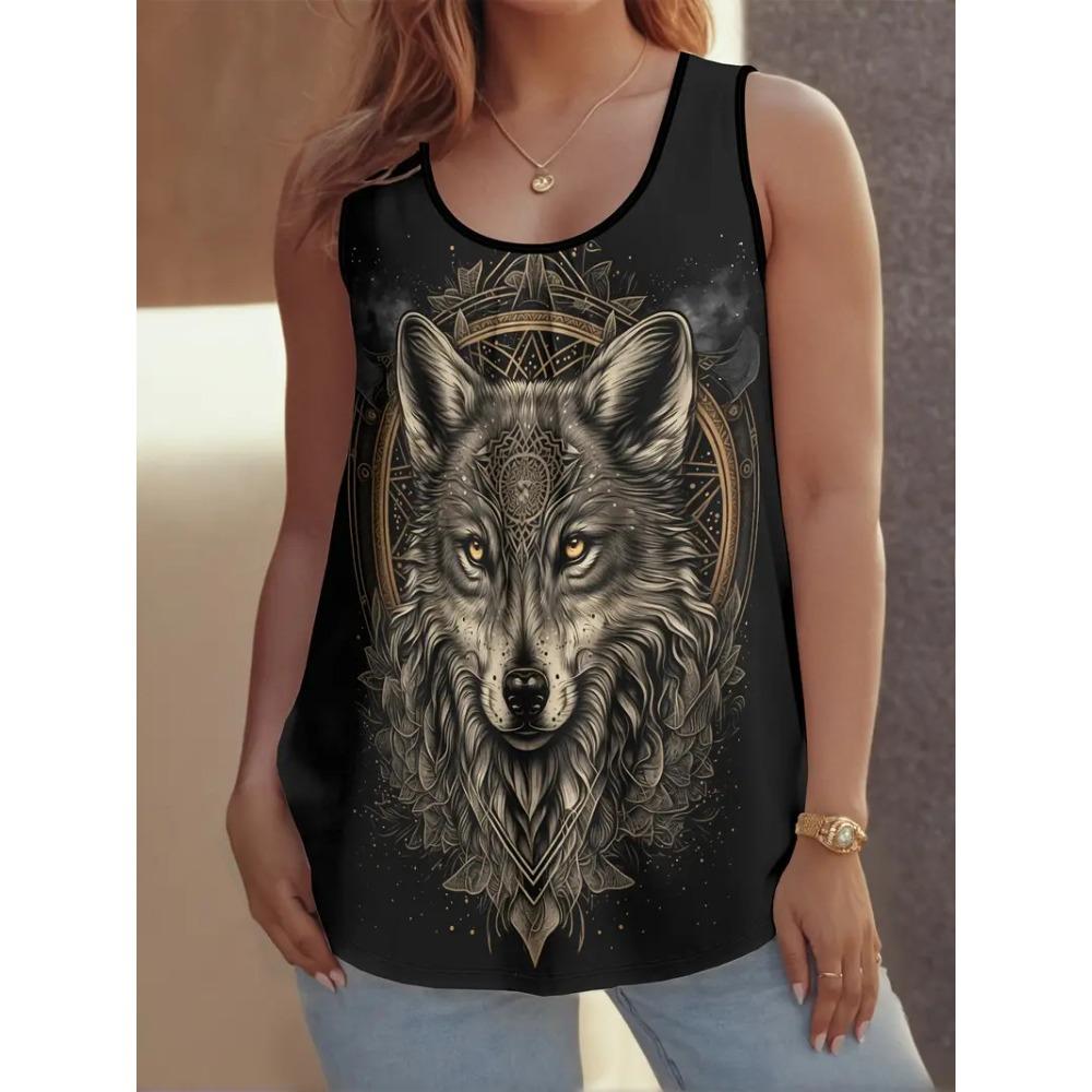 Summer New Casual Versatile Fashion Colorful Animal Patterns Large Size Vest Comfortable Women's Loose Breathable Sleeveless Vest