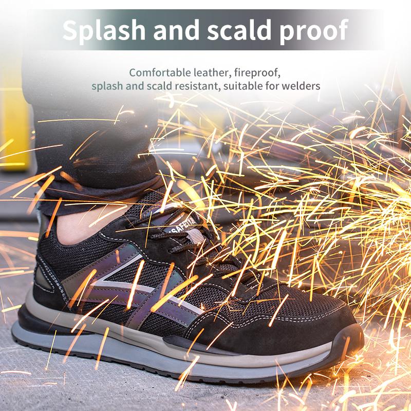Anti Scalding Work Safety Shoes Men European Standard Steel Toe Shoes Indestructible Brand Work Shoes Sneakers Puncture-Proof