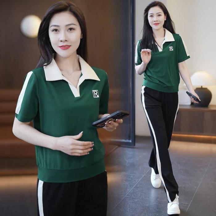Fashion Suit for Women, Summer Temperament, Goddess Style Clothes, Fashionable, Age-reducing, Casual and Slimming Two-piece Set