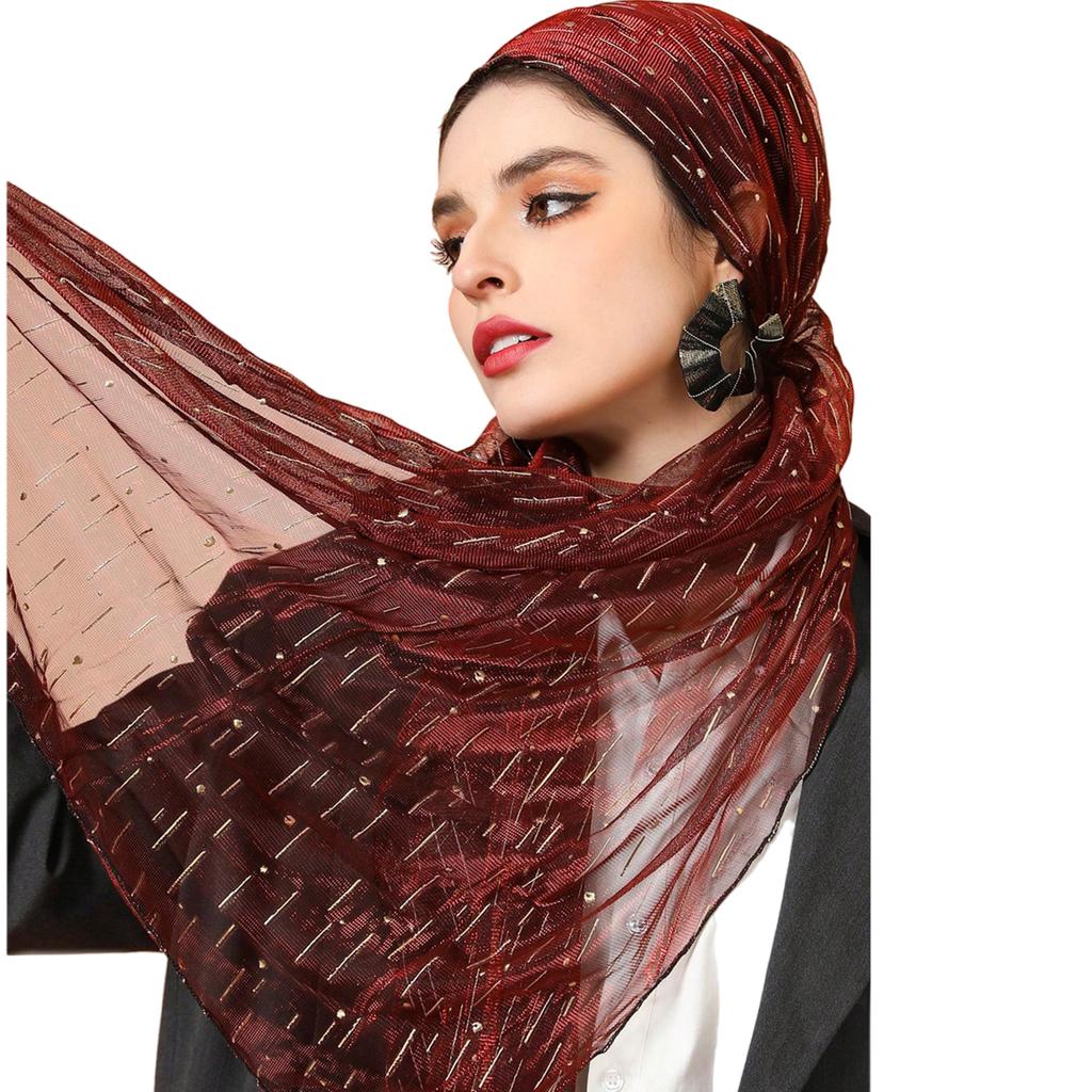 Women's Hijab Muslim Headscarf Easy Wearing Headwrap Scarf for Busy Modern Lady Girls Large Rectangle Neckerchief