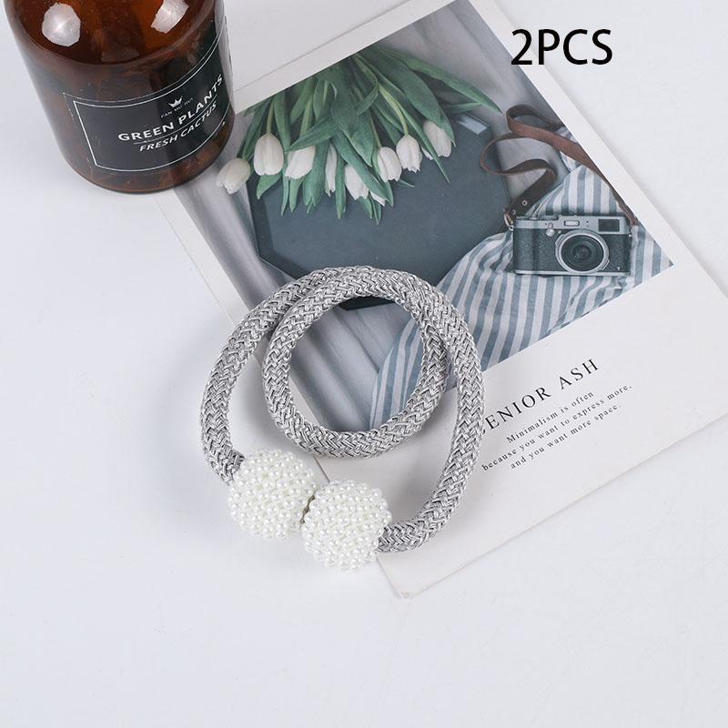 Curtain Buckle 1PCS Curtain Tape, Pearl Buckle Design, No Drilling Installation, Curtain Tiebacks Accessories