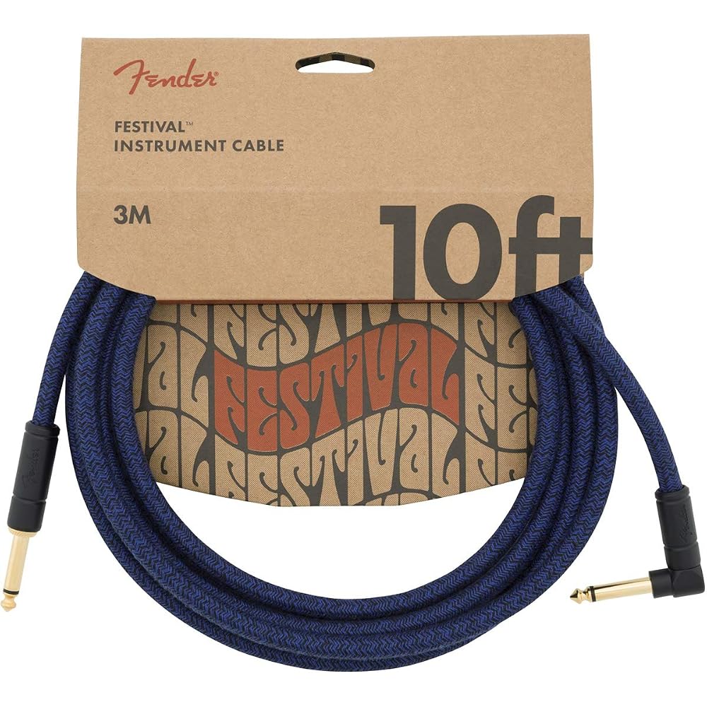 Fender Cable 10' Anled Cable, Blue Dream 0990910073
