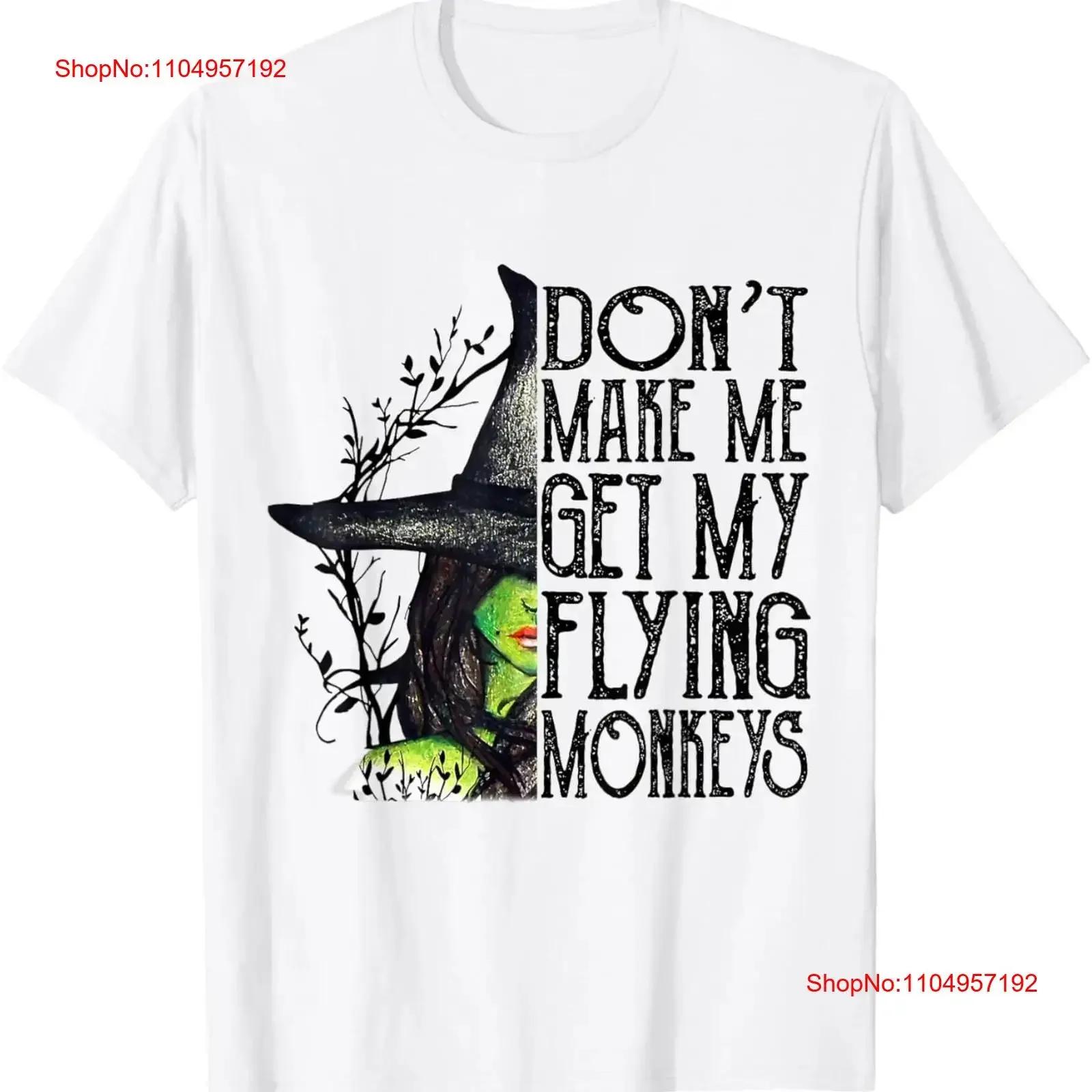 Witch Dont Make Me Get My Flying Monkeys Halloween Graphic TShirt Soft Cotton S