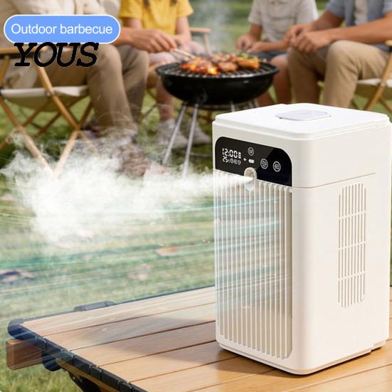 Dual Cooling System Fan Portable Air Cooler Fan, 3 in 1 Cooling, Humidifying & Charging, Mini Evaporative Car Camping Conditioner with Mist,