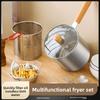 Thickened Fryer Household Edible Stainless Steel with Filter Roadside Stall Commercial Stall Gas Fried Skewers Pot