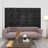 Wall Panels 12 pcs Diamond Black 50 x 50 cm XPS Foam