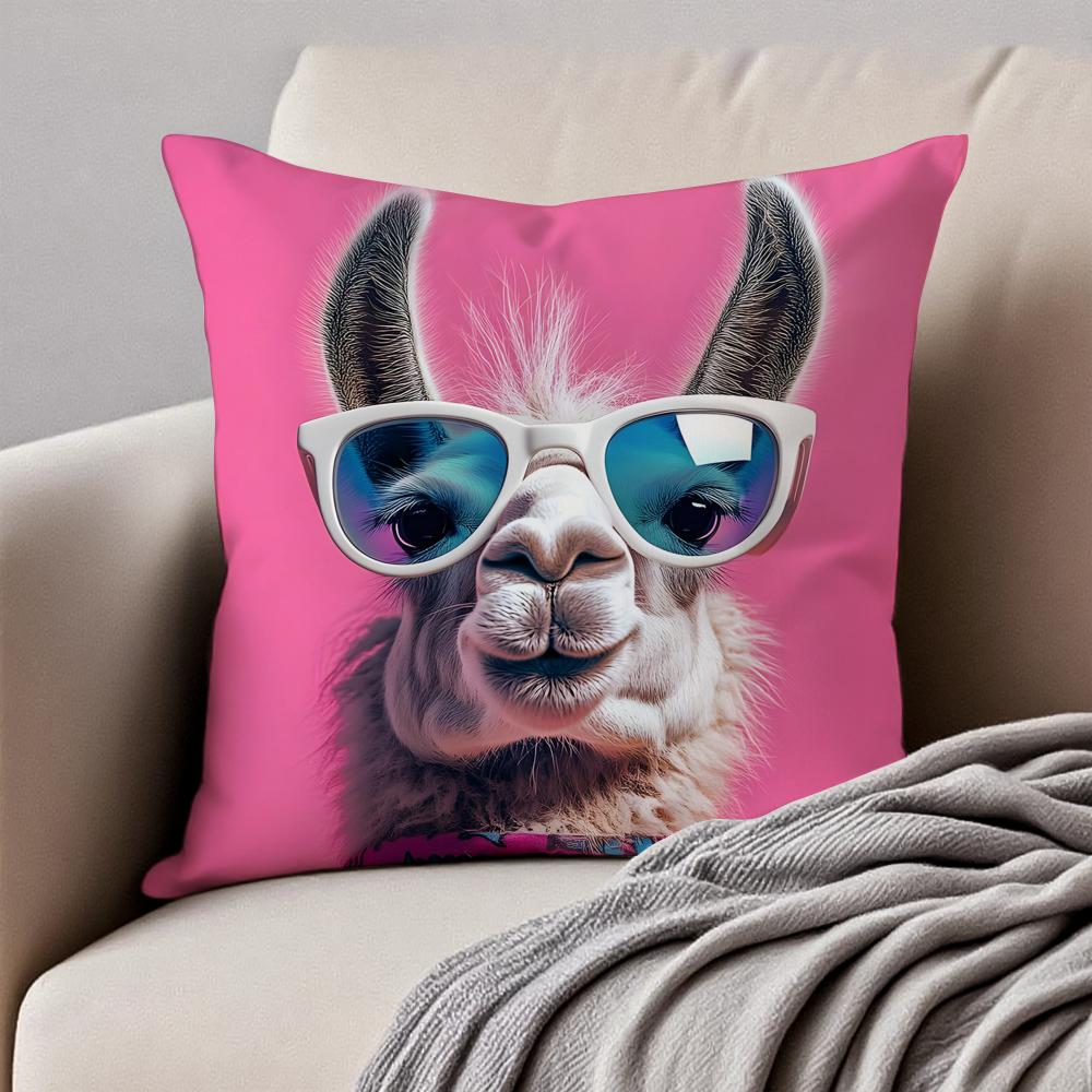 Vibrant Animal Bubble Fashion Tiger Cushion Cover Pillowcase Antidustmite Invisible Zipper Short Plush Sofa Cushion