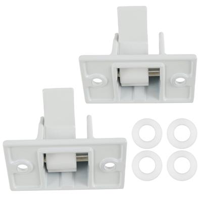 2PCS/Set RV Awning Bottom Mounting Bracket Steel Awning Arm Mounting Bracket Replacement Waterproof White Awning Bottom Mounting