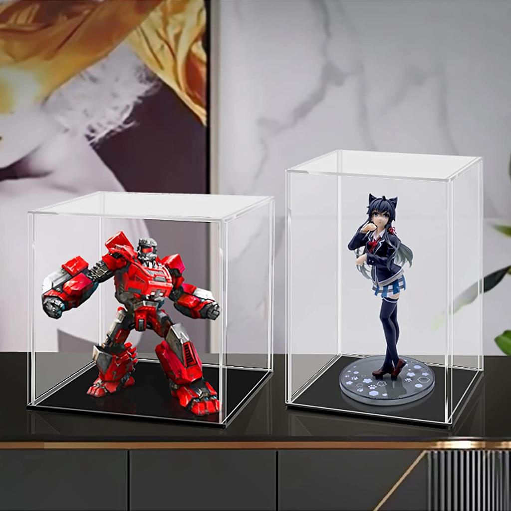 Clear Acrylic Display Case for Figures/Toy/Collectibles/Car Model Countertop Box Organizer Stand Dustproof Protection Showcase