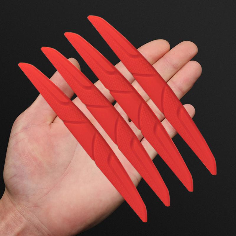4Pcs Car Door Edge Anti-Collision Protector Bar Stickers Silicone Car Side Protection Guards Rear View Mirror Bumper Protector