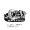 Cool Gothic Waist Chain Casual Belt Studded Waist Ceinture Glittered Belt Studded Blingbling Easy Belt