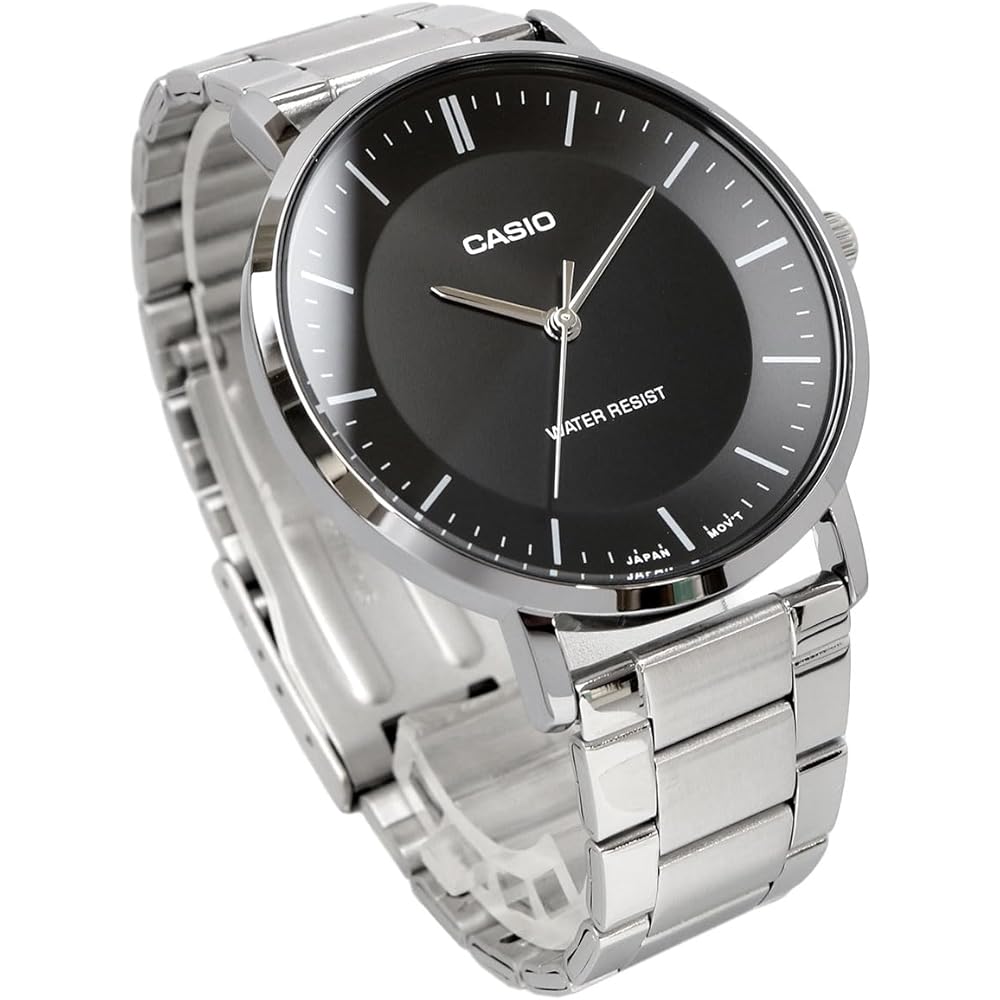Casio MTP-VT04D-1E Quartz Men's Watch Black Metal Band Imported Model
