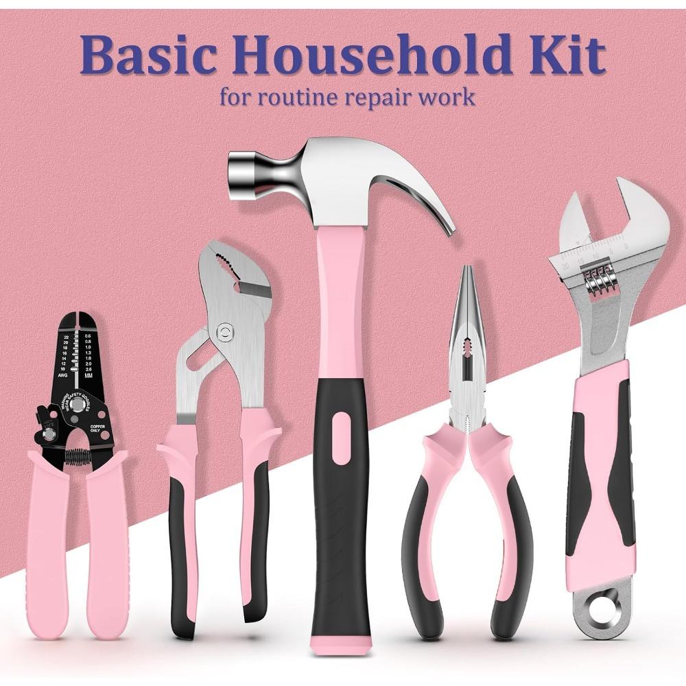 Sundpey Home Tool Kit 281-PCs - General Basic Home Auto Repair Tool Kits - Complete Portable Hand Tool Sets for Women - Tool Box