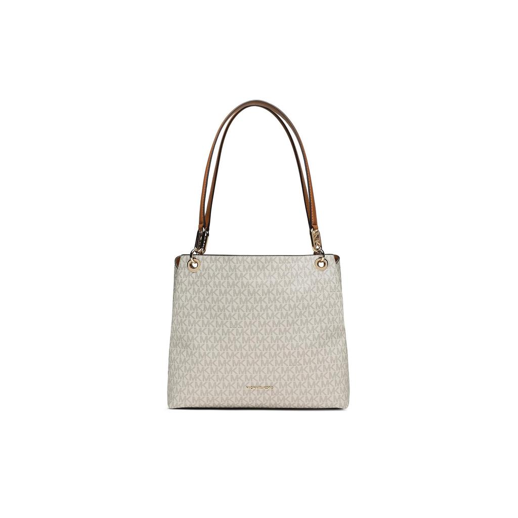 MICHAEL KORS Kensington Leather One Shoulder Handbag Women's Ecru/Oak 30F3G8KT7B-149