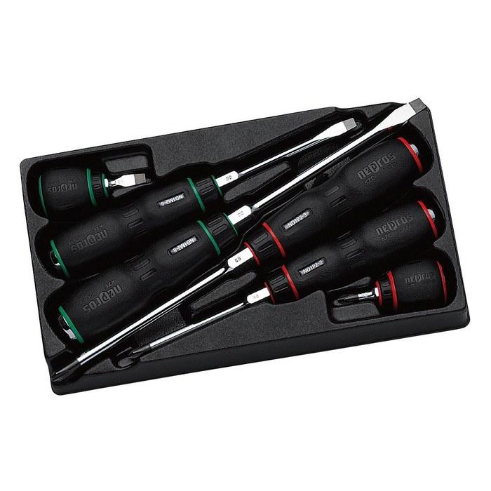 [Kyoto Machine Tool] Nepros Resin Grip Driver Mixed Set NTD106 Black