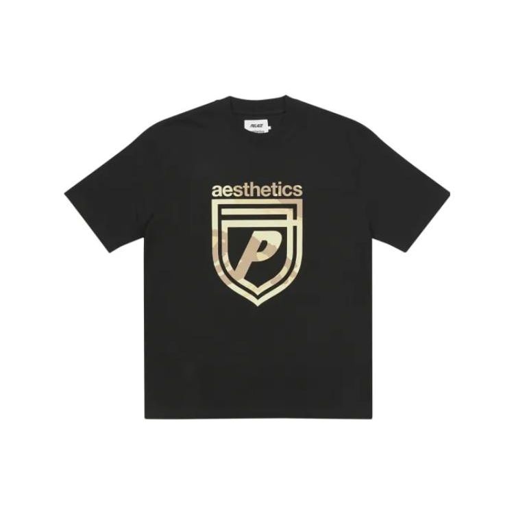 

Футболка Palace Aesthetics Logo Черные мужские топы P22AESTS001 L
