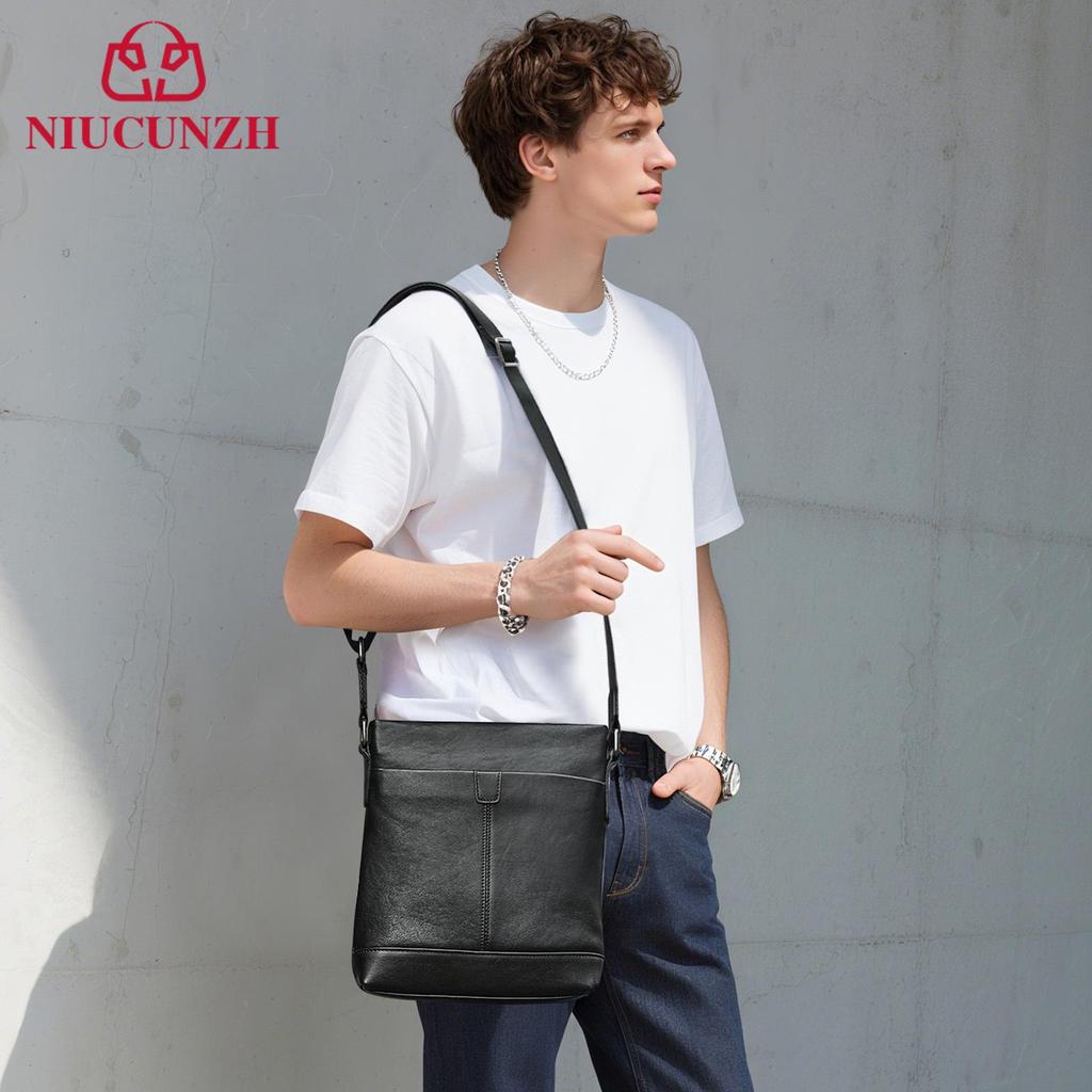 Herrenrucksack aus echtem Leder: Leichte, geräumige, Business Casual Computertasche