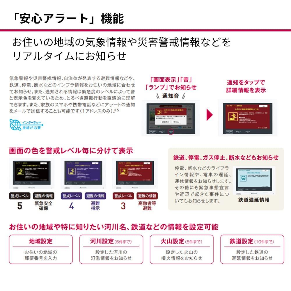 Panasonic Video Doorphone with AiSEG2 Safety Color Night Widescreen Color LCD Compatible with Surface and Recessed Wireless and Color LCD Screen