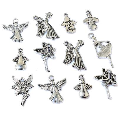 20pcs Breloques Ange Pendentif Alliage de Zinc Métal Petite Fille Elfe Fabrication de Bijoux DIY Accessoires Apprêts pour Collier Bracelet