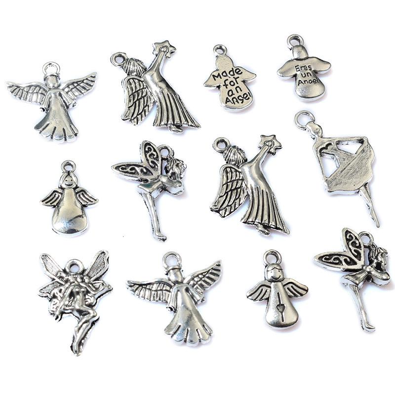 20pcs Angel Charms Pendant Zinc Alloy Metal Small Elf Girl DIY Jewelry Making Accessories Findings for Necklace Bracelet