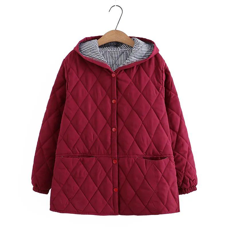 

Женская однотонная свободная куртка с капюшоном большого размера для полных матерей среднего и пожилого возраста, осенняя повседневная куртка L